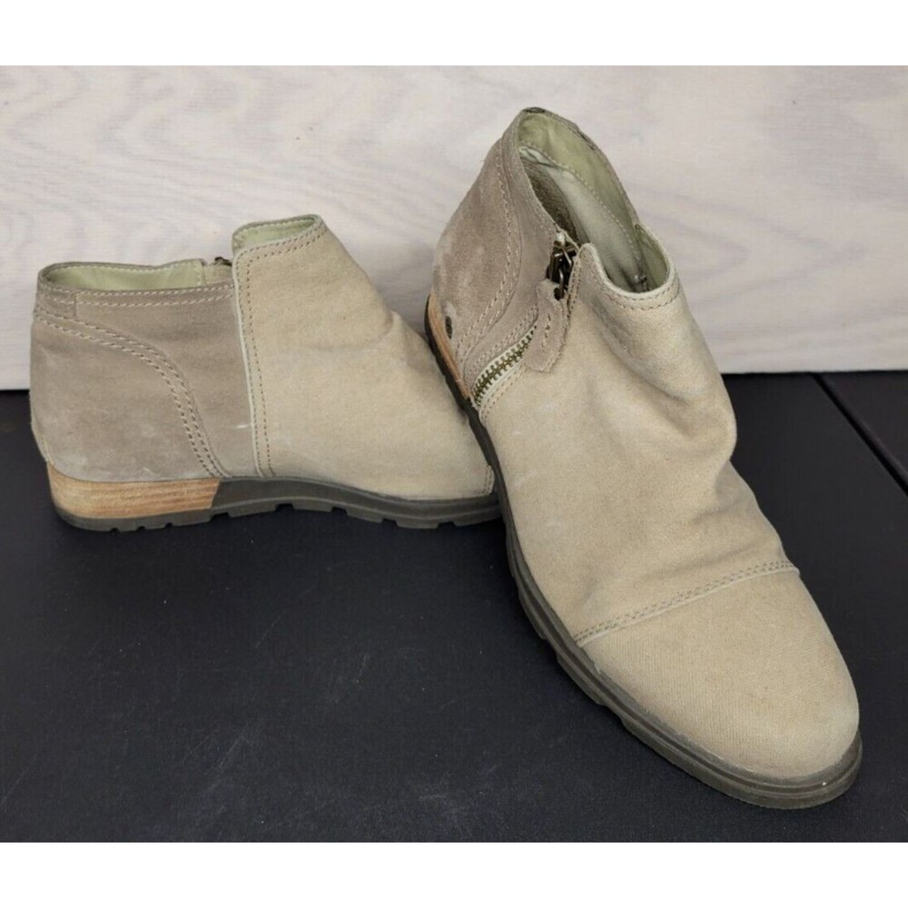 Sorel Women's SZ 9.5 Sorel Major Low Ankle Chukka Boots NL2162-265 Tan Canvas